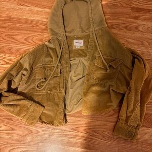 American Eagle Outfitters Olive Corduroy Utility Jacket